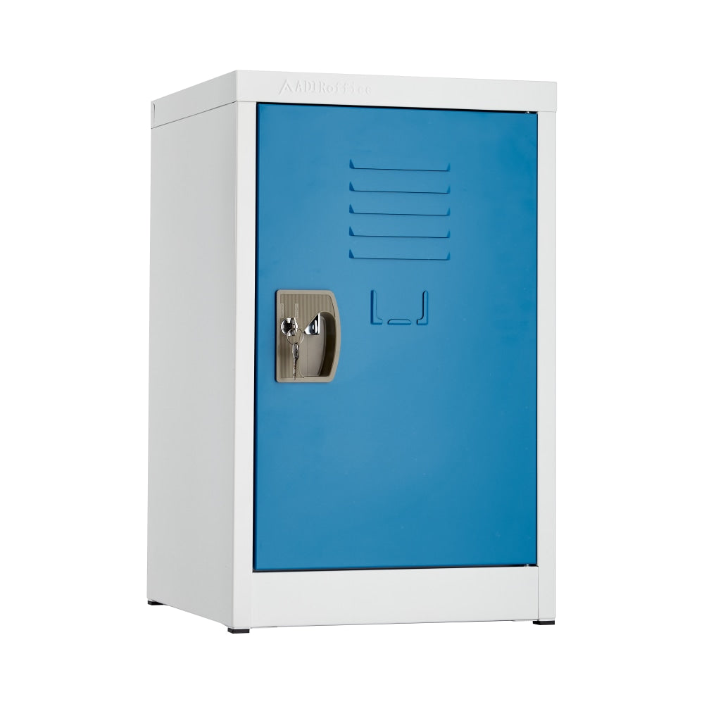 Alpine AdriOffice 1-Tier Steel Lockers, 24inH x 15inW x 15inD, Blue, Set Of 2 Lockers