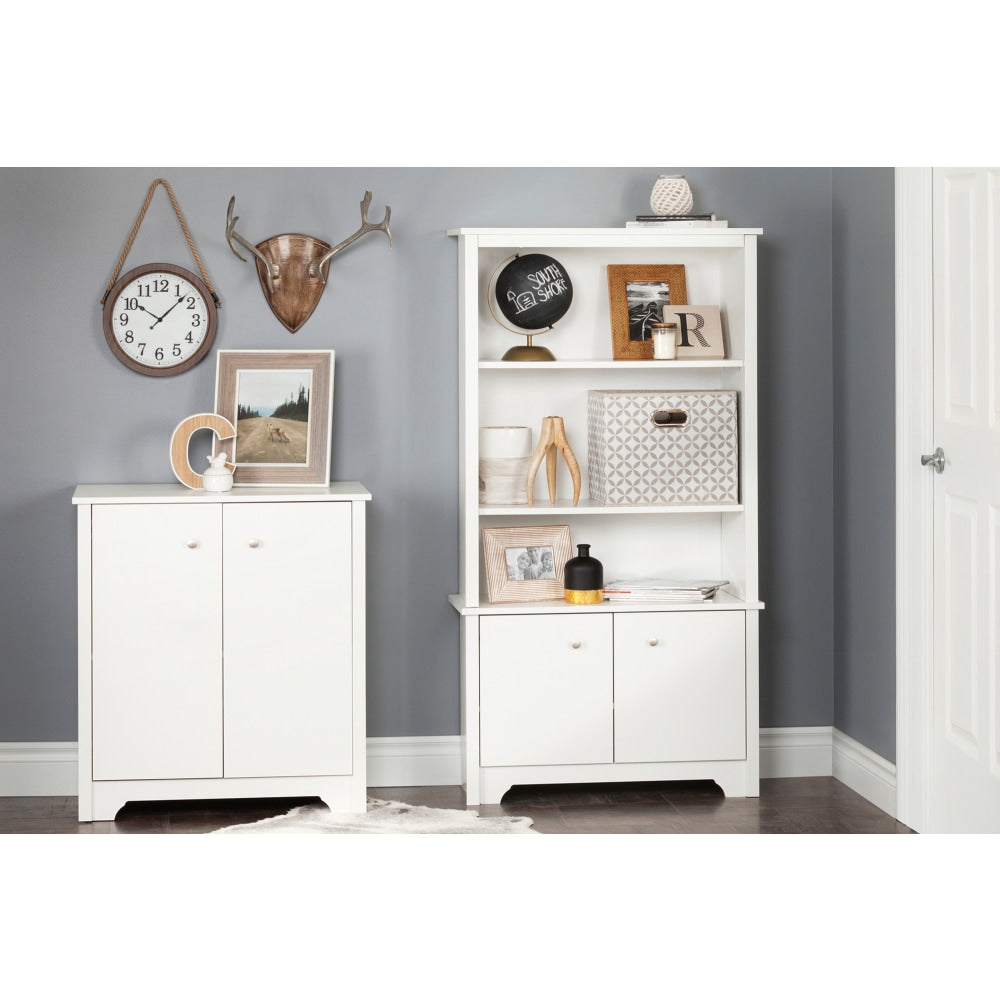 South Shore Vito Small 2-Door Storage Cabinet, Pure White