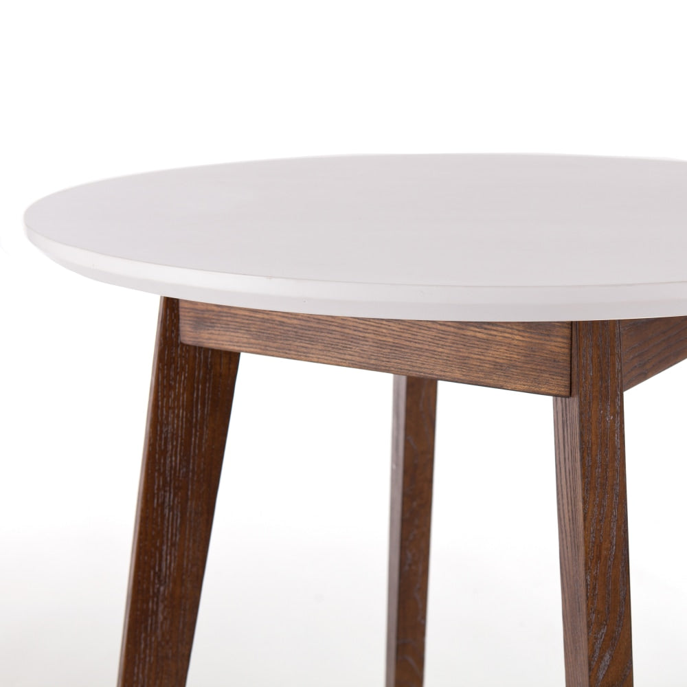 Holly & Martin Oden Round Table, White/Burnt Oak