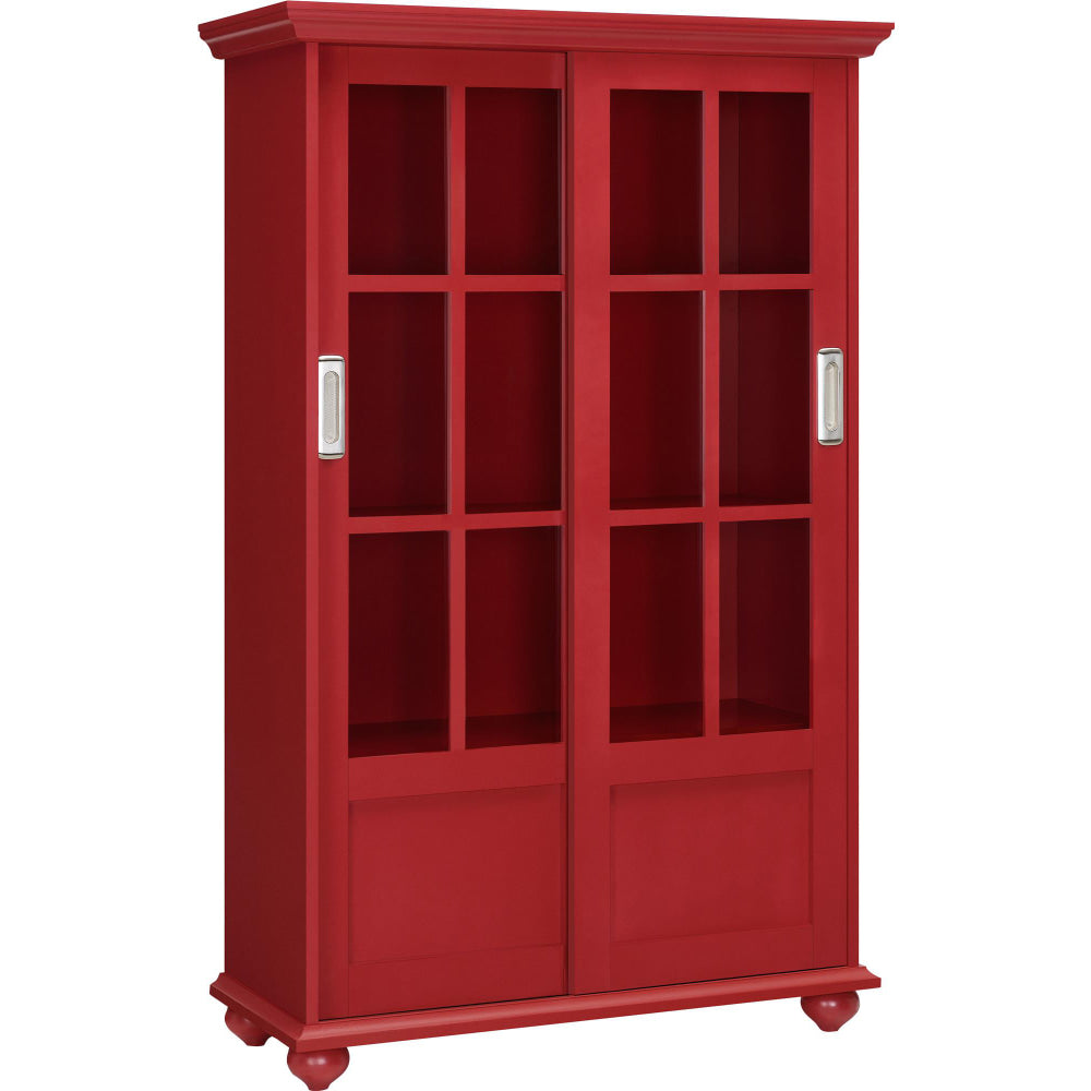 Ameriwood Home Aaron Lane 51inH 4-Shelf Bookcase, Red