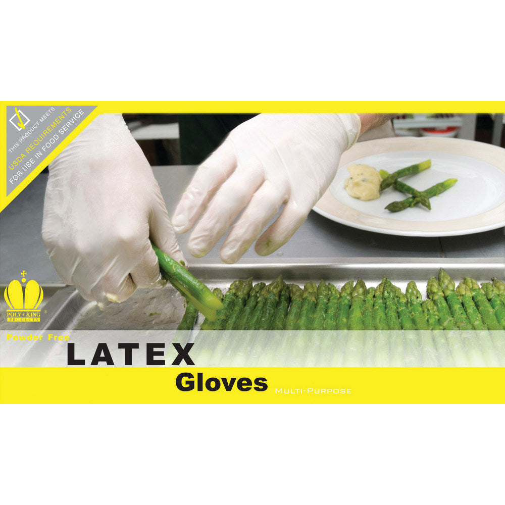 Goldmax Powder-Free Latex Gloves, Large, Natural, Case Of 1,000