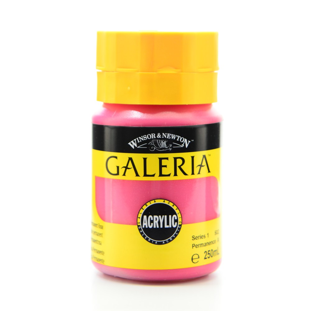 Winsor & Newton Galeria Flow Formula Acrylic Colors, 250 mL, Permanent Rose, 502, Pack Of 2