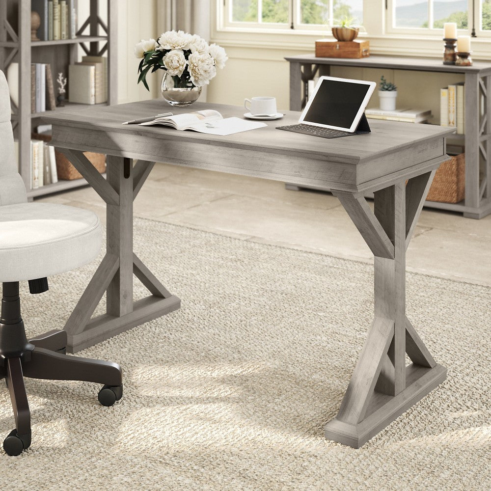 Bush Furniture Homestead 48inW Writing Desk, Driftwood Gray, Standard Delivery