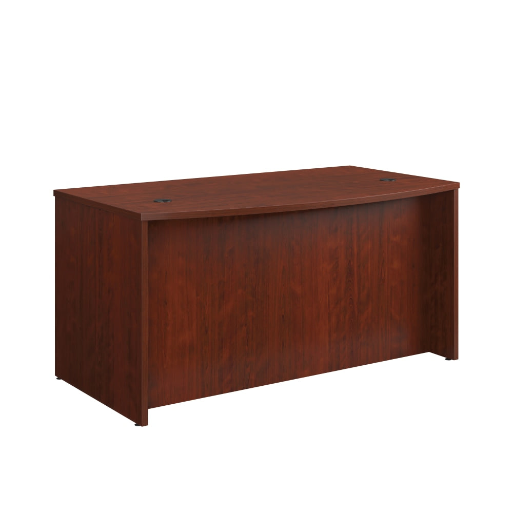 Sauder Affirm 60inW Bow-Front Computer Desk, Classic Cherry