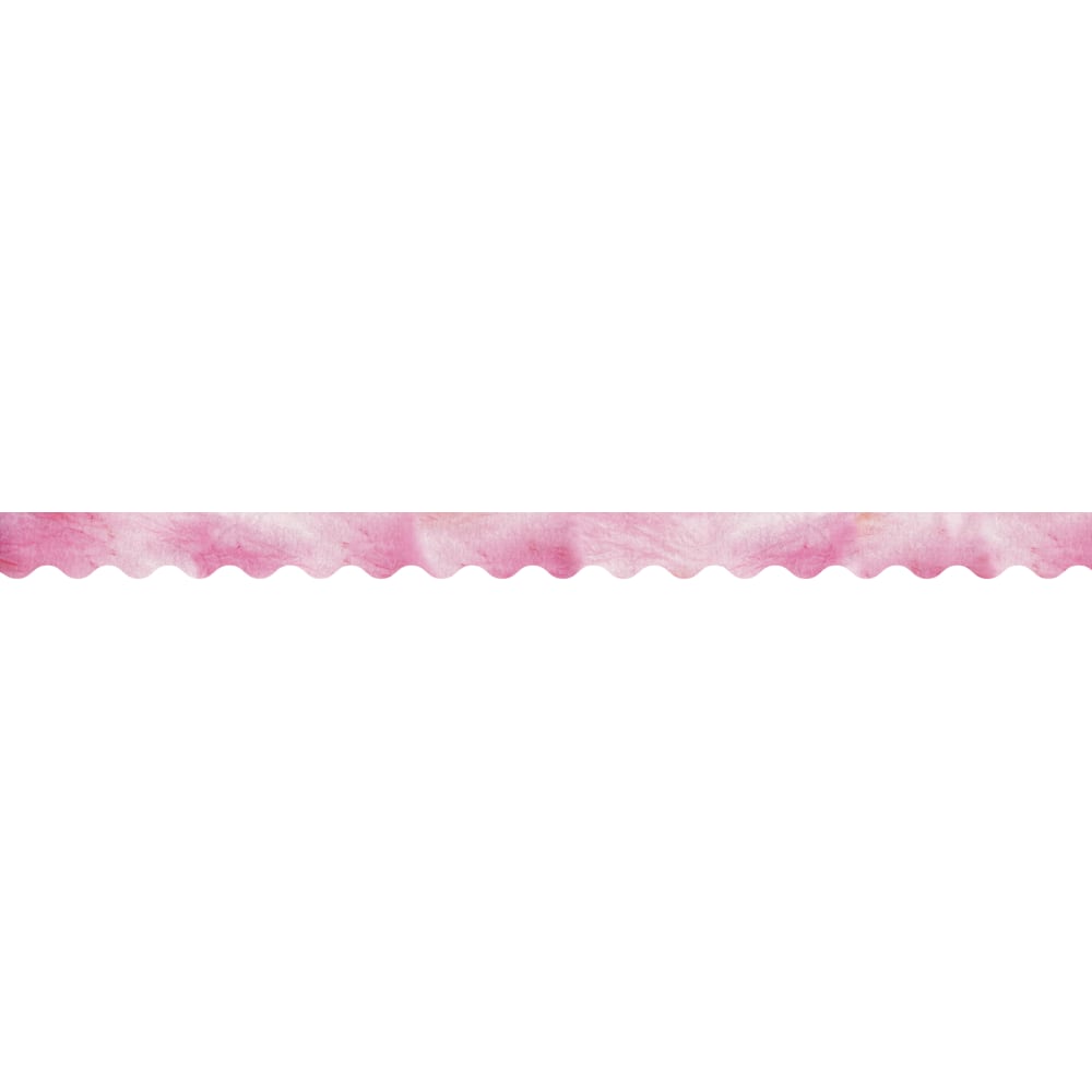 Barker Creek Double-Sided Scalloped Edge Borders, 2-1/4in x 36, Pink Tie-Dye And Ombre, Pack Of 13 Borders