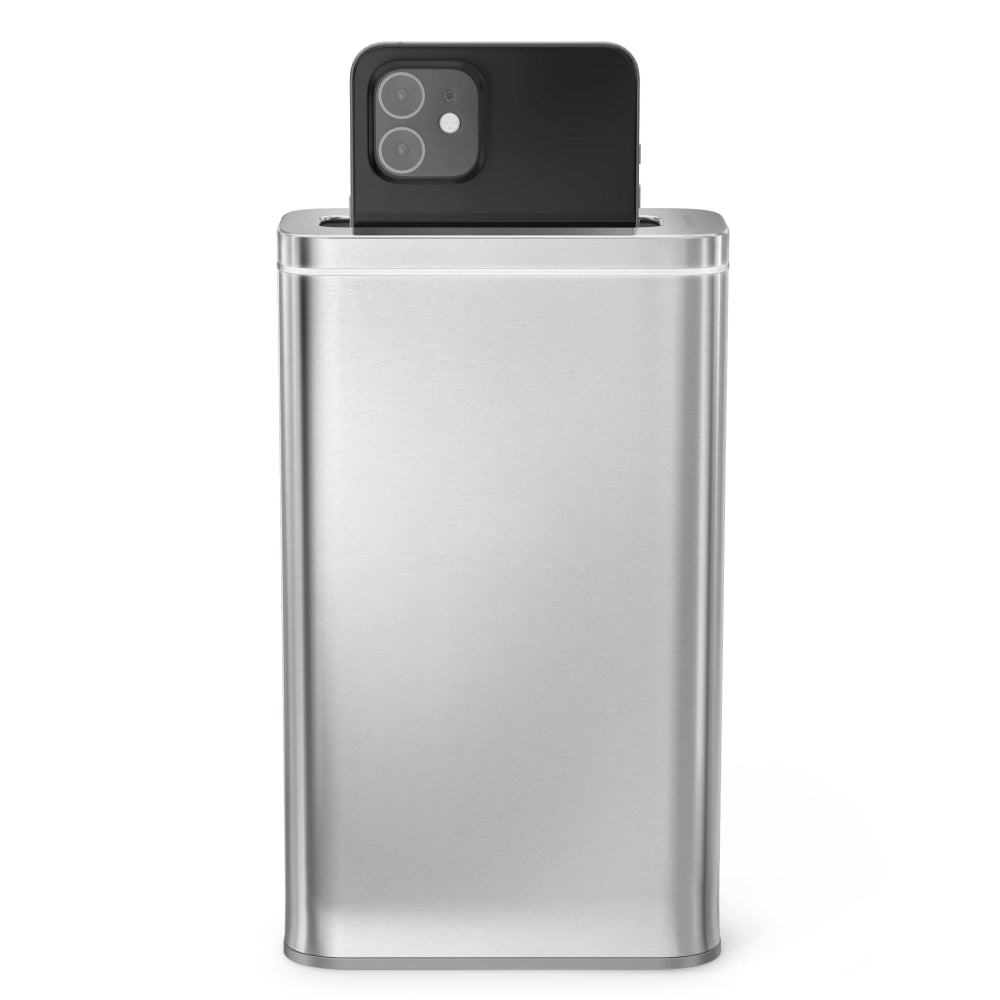 simplehuman Cleanstation Phone Sanitizer With UV-C Light, 7-5/8inH x 4-1/2inW x 2inD, Brushed Stainless Steel