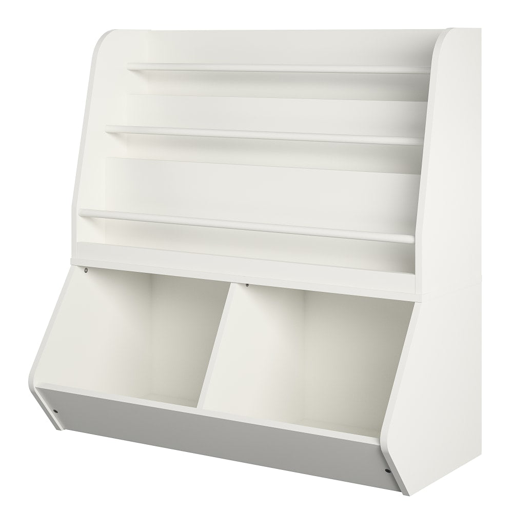 Ameriwood Home Nathan Kids 37inH 3-Cube Toy Storage Bookcase, White