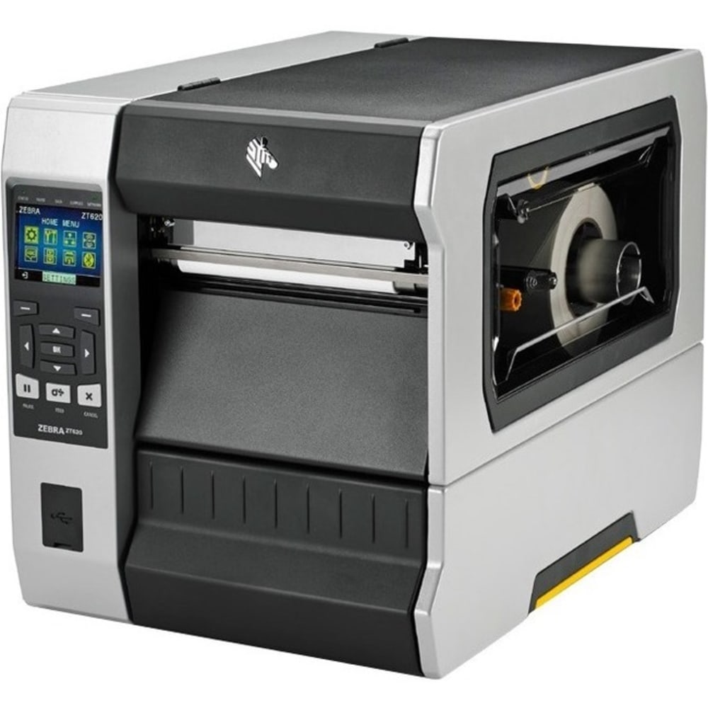 Zebra ZT620 Industrial Direct Thermal/Thermal Transfer Printer - Monochrome - Label Print - USB - Serial - Bluetooth - 100in Print Length - 6.61in Print Width - 12.01 in/s Mono - 300 dpi - 7.01in Label Width