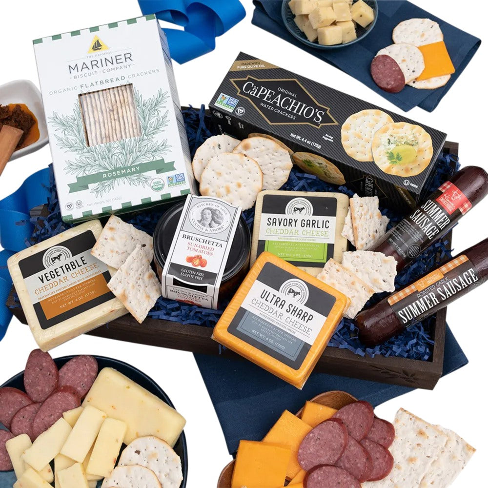 Gourmet Gift Baskets Deluxe Gourmet Meat & Cheese Sampler