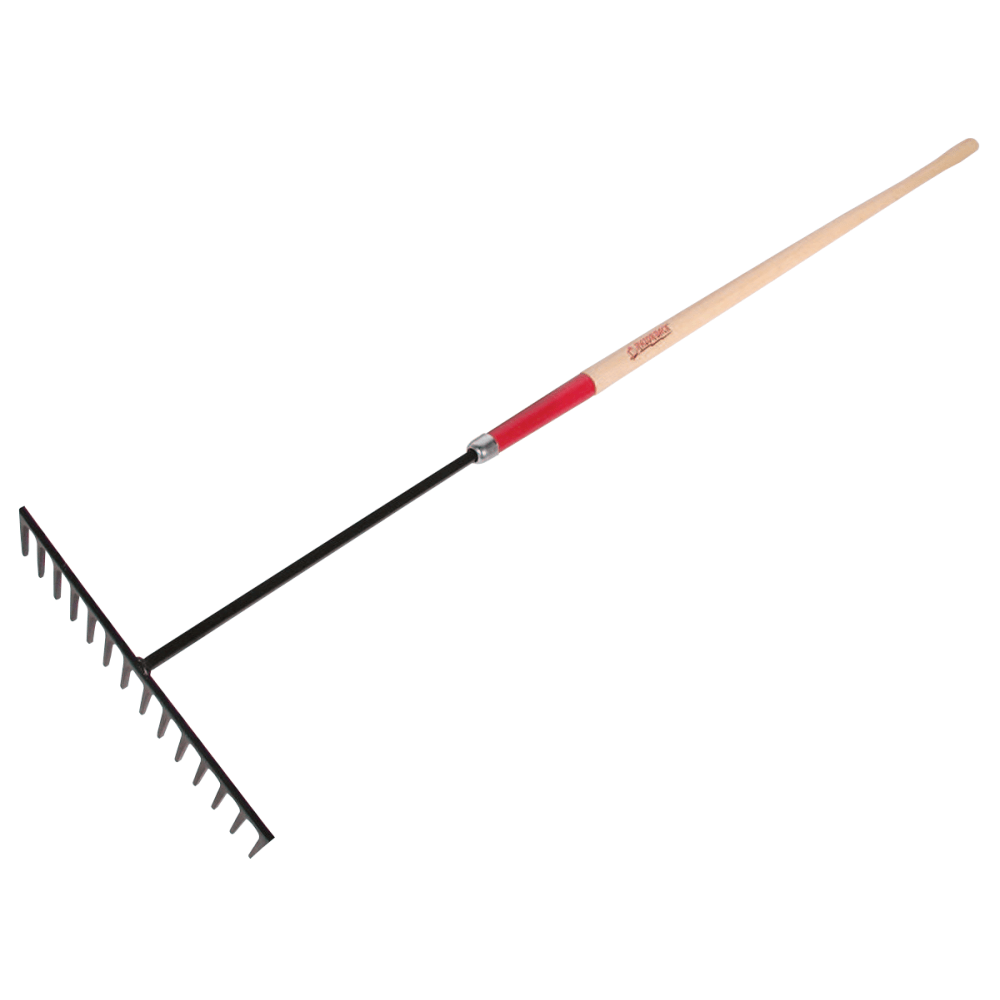 Level Rake, 16 in Forged Steel Blade, 60 in White Ash Handle