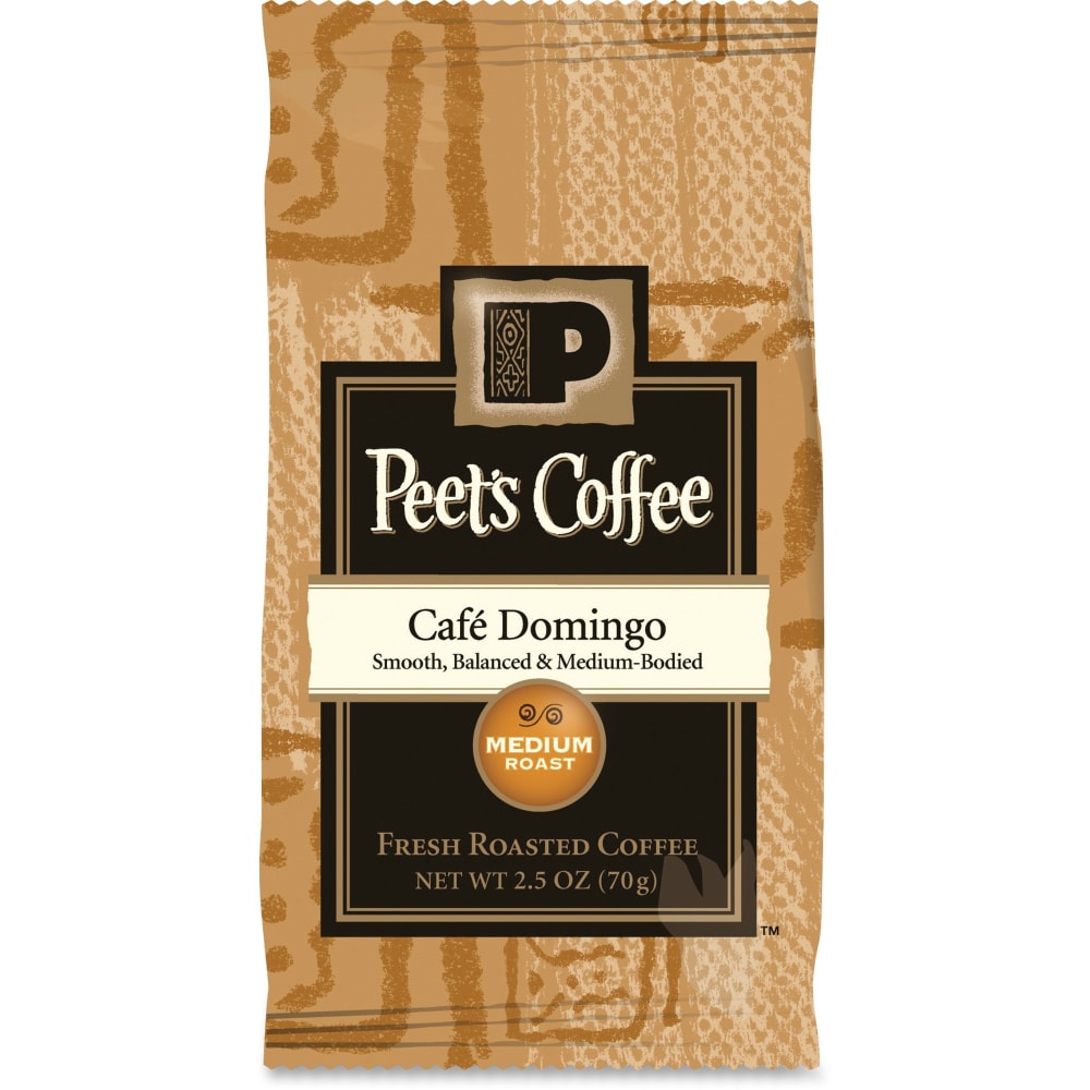 Peets Coffee & Tea Single-Serve Coffee Packets, Cafe Domingo Coffee, Carton Of 18