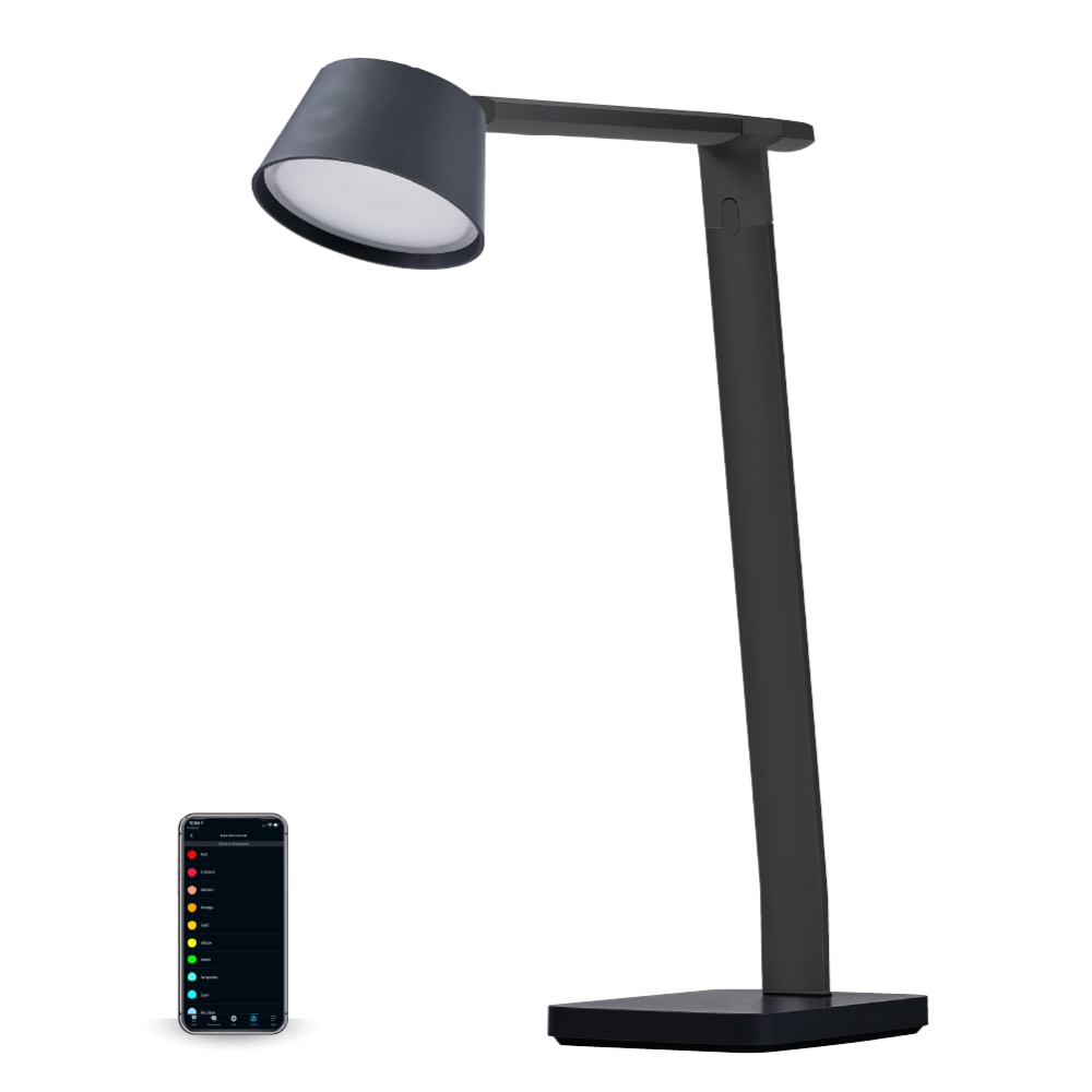 Black+Decker Verve Designer Series Smart LED Desk Lamp With USB Port, 17-3/8inH, Black