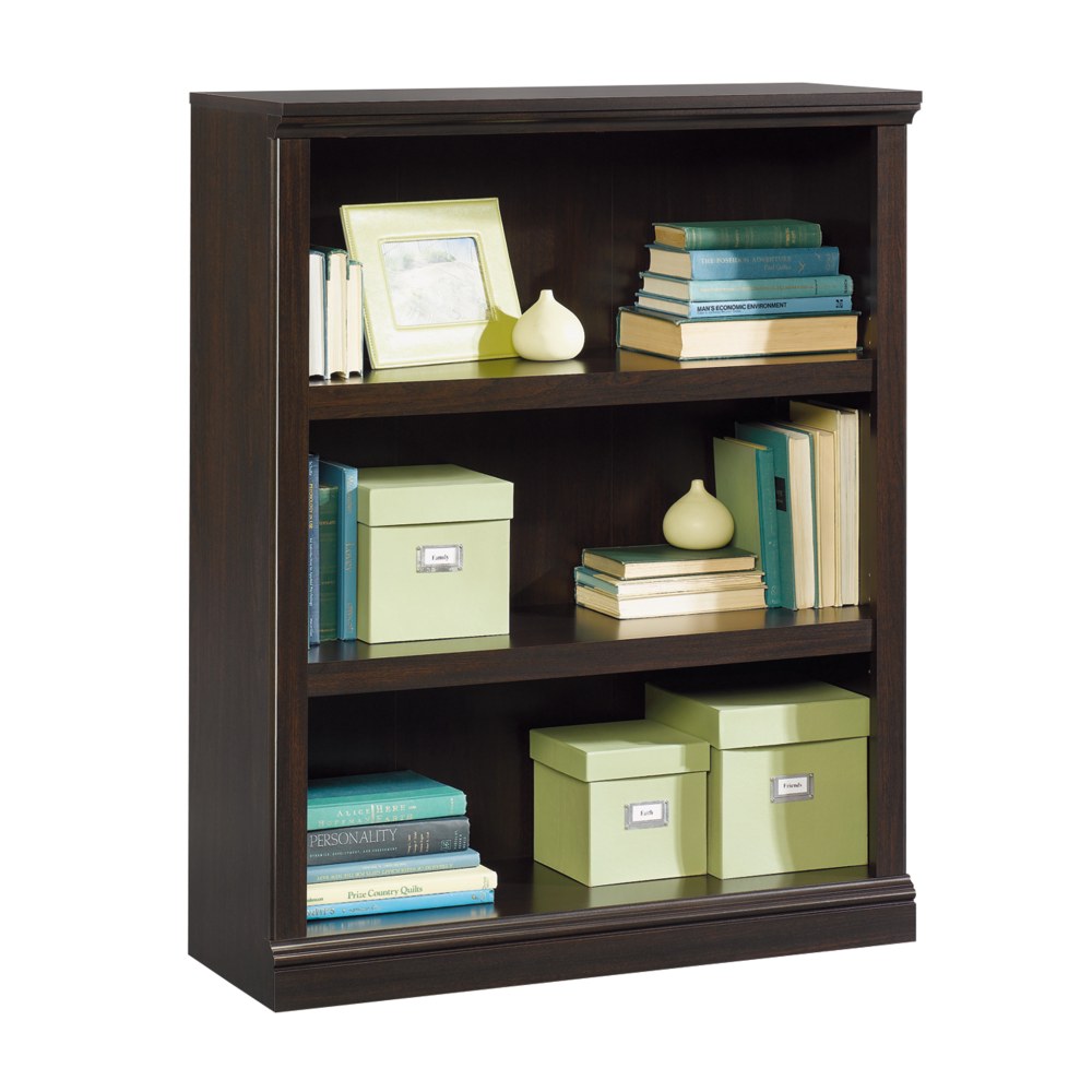 Sauder Select 44inH 3-Shelf Bookcase, Jamocha Wood