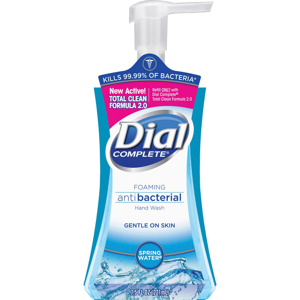 Dial Complete Antibacterial Foam Hand Soap, Springwater Scent, 7.5 Oz Pump Bottle