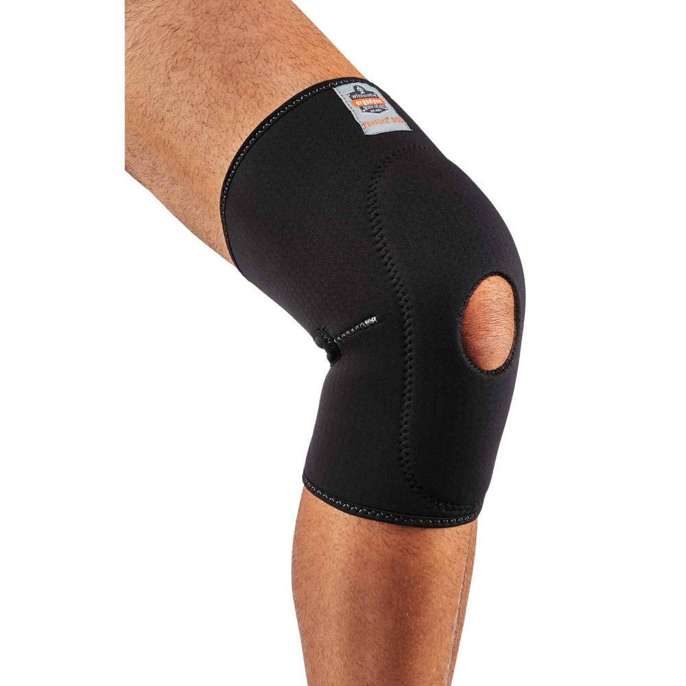 Ergodyne Proflex 615 Knee Sleeve, With Open Patella/Anterior Pad, X-Large, Black