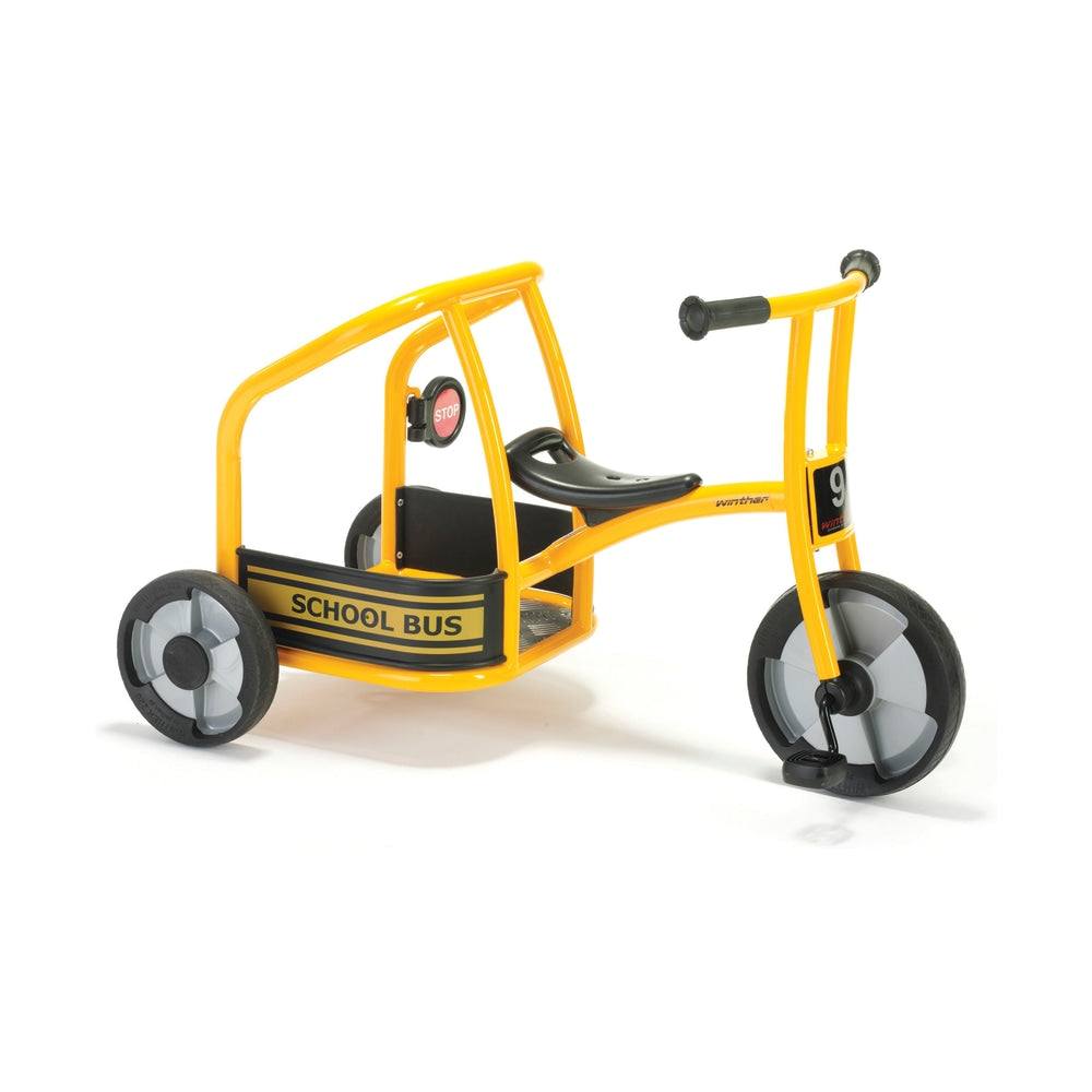 Winther Circleline Tricycle, School Bus, 24 1/16inH x 23 1/4inW x 39 13/16inD, Yellow/Black