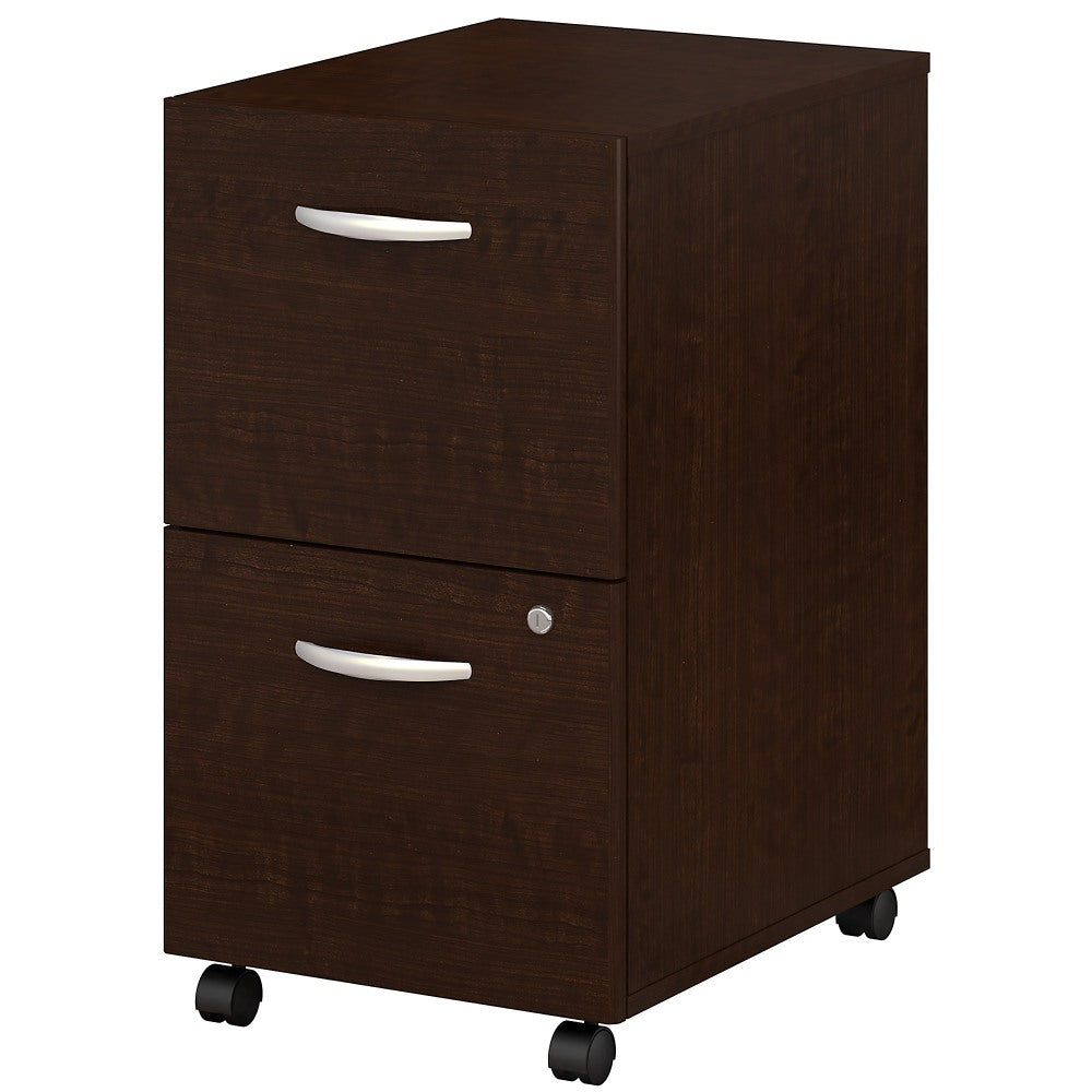 Bush Business Furniture Components 21inD Vertical 2-Drawer Mobile File Cabinet, Mocha Cherry, Standard Delivery - Partially Assembled