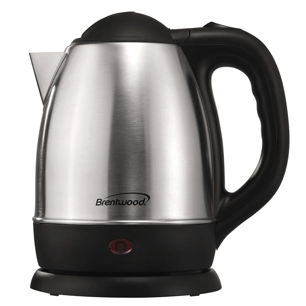 Brentwood 1.5L Stainless Steel Electric Cordless Tea Kettle, Silver