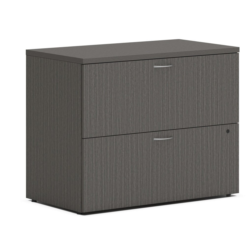 HON MOD Desk 36inW x 20inD Lateral 2-Drawer File Cabinet With Removable Top, Slate Teak