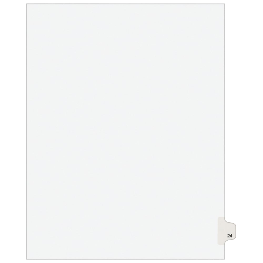 Avery Individual Legal Dividers Avery Style, Letter Size, Side Tab #24, White Dividers/White Tabs