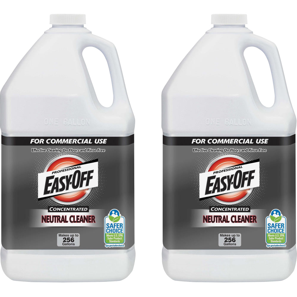 Easy-Off Professional Concentrated Neutral Cleaner - Concentrate Liquid - 128 fl oz (4 quart) - Neutral Scent - 2 / Carton - Blue