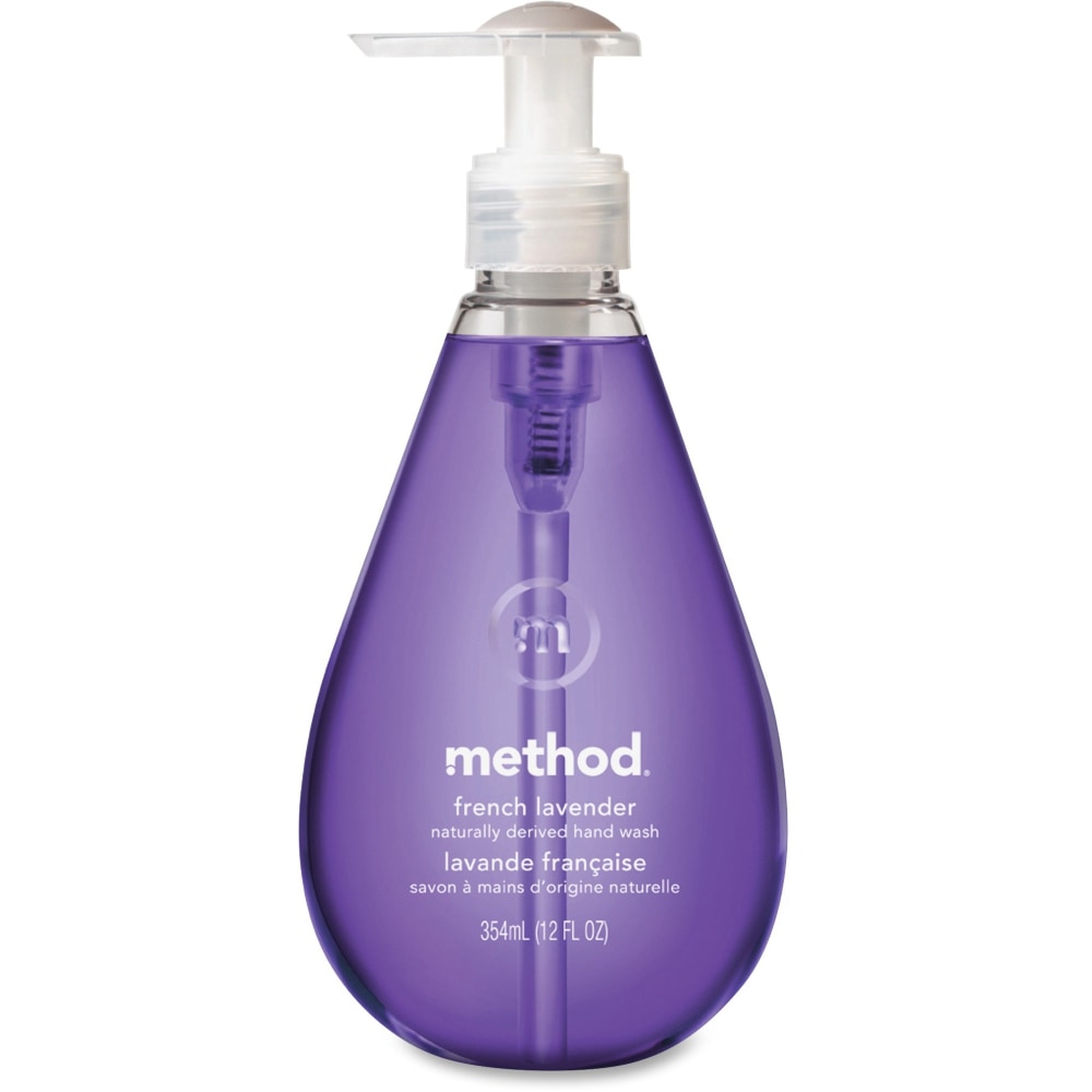 Method French Lavender Gel Hand Wash - French Lavender Scent - 12 oz - Pump Bottle Dispenser - Bacteria Remover - Hand - Lavender - Triclosan-free, Non-toxic, pH Balanced, Anti-irritant - 1 Each