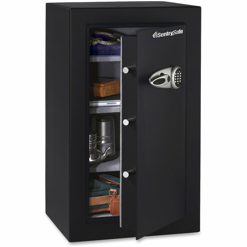 SentrySafe Executive Security Safe With Electronic Lock, 6.10 Cu Ft Capacity, Black/Steel