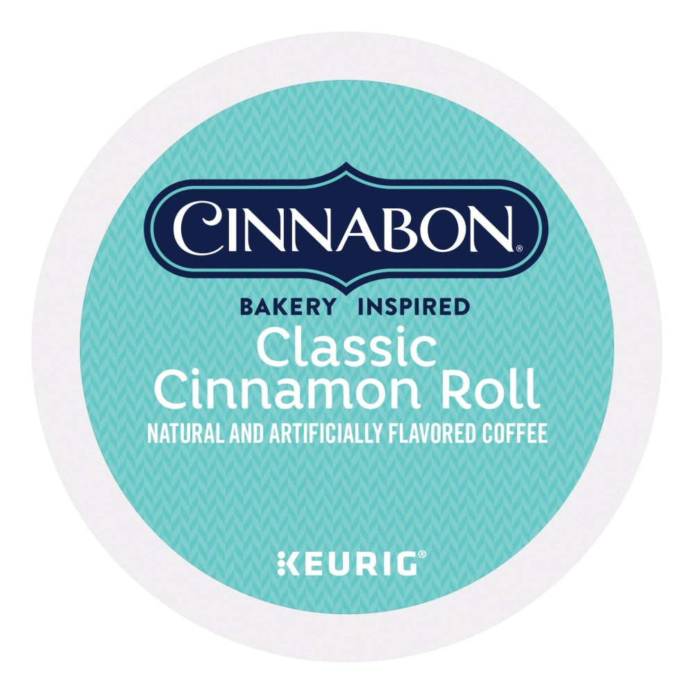 Cinnabon Classic Single-Serve Coffee K-Cup Pods, Cinnamon Roll, Carton Of 24