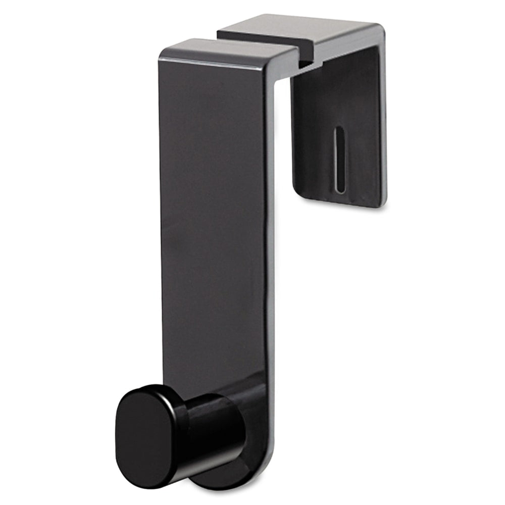 Safco Coat Hook, 4inH x 1 3/4inW x 5 1/4inD, Black