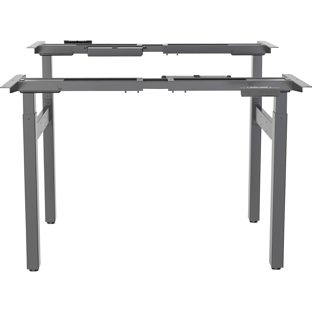 Lorell 2-Tier Sit/Stand Double Base - 220 lb Capacity - 28.30in to 46in Adjustment - 71in Height x 42.50in Width x 22in Depth - Assembly Required - 1 Each