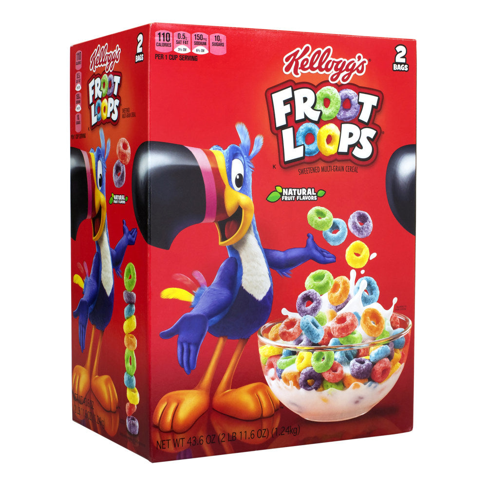 Kelloggs Froot Loops Cereal, 43.6-Oz Box