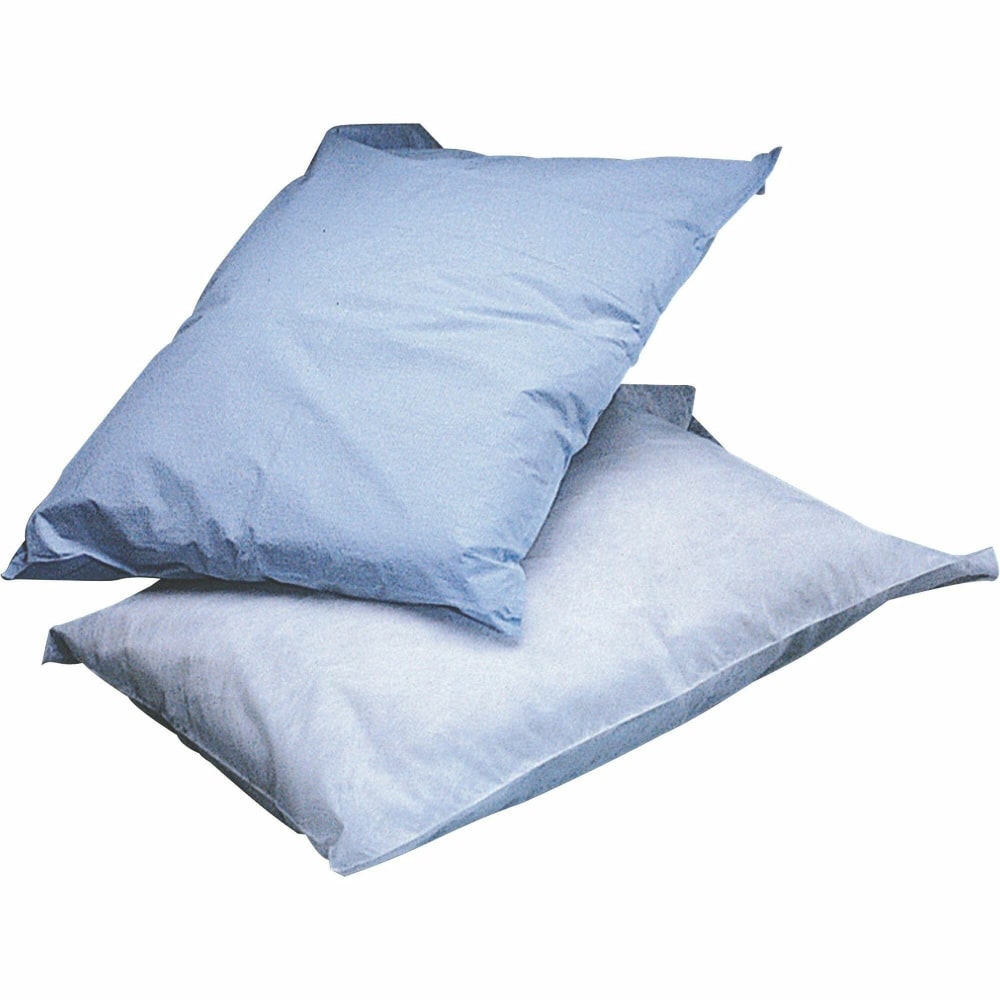 Medline Disposable Pillow Covers, 21in x 30in, Blue, Box Of 100