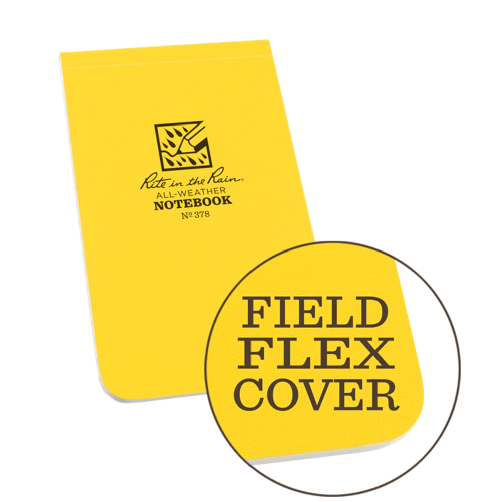 Rite in the Rain 378 All-Weather Universal Memo Books, 3-1/4in x 5-1/2in, Yellow, Set Of 12 Books