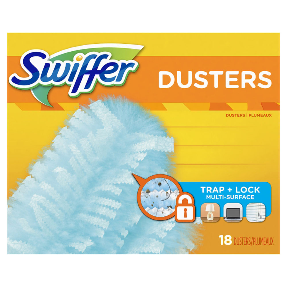 Swiffer Dry Sweeping Cloth Refills, Unscented, 9 1/2in x 7 5/8in, Pack Of 18 Cloths