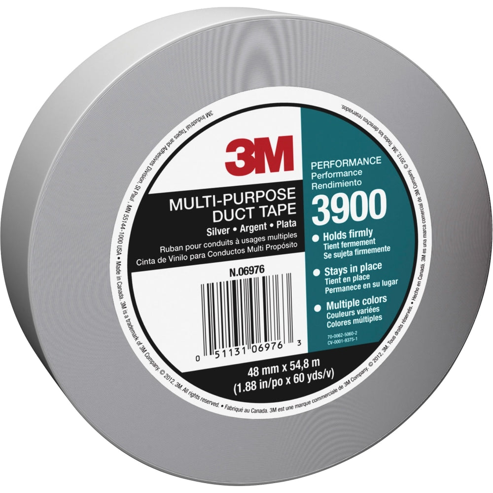 3M Utility-Grade Multipurpose Duct Tape, 1-7/8in x 60 Yd., Silver