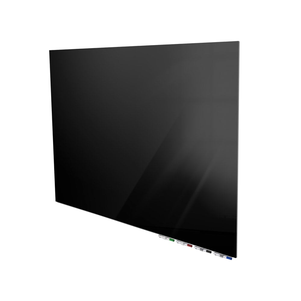 Ghent Aria Low Profile Glassboard, Magnetic, 48inH x 60inW, Black