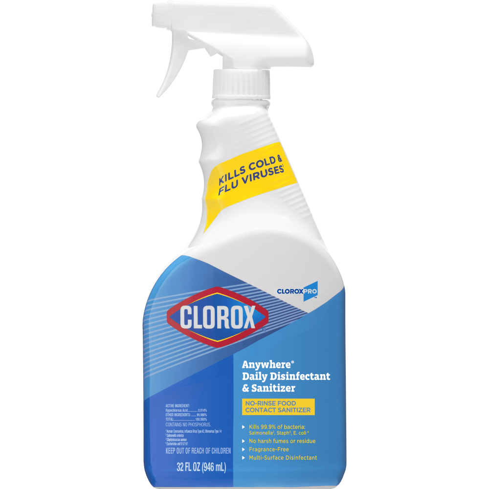 Clorox Anywhere Hard Surface Sanitizing Spray, 32 Oz Bottle