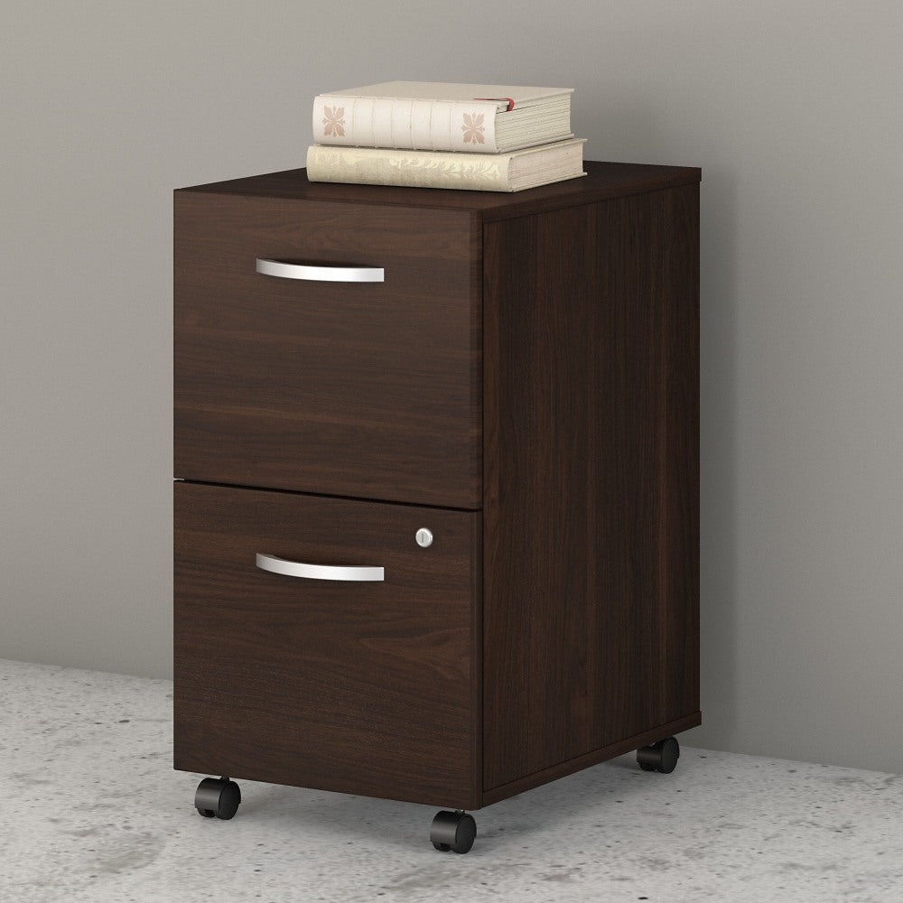 Bush Business Furniture Studio C 21inD Vertical 2-Drawer Mobile File Cabinet, Black Walnut, Delivery