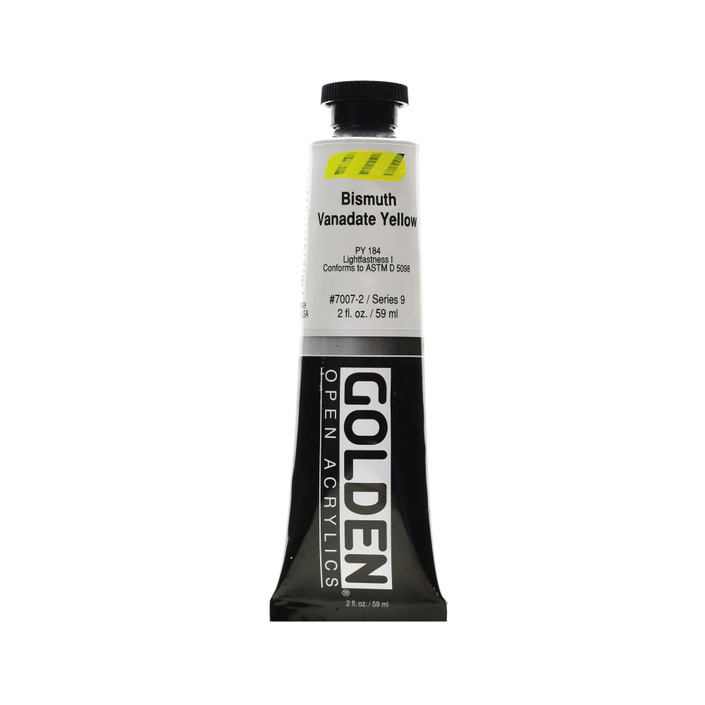 Golden OPEN Acrylic Paint, 2 Oz Tube, Bismuth Vanadate Yellow