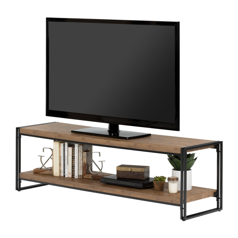 South Shore Gimetri TV Stand For 65in TVs, Rustic Bamboo