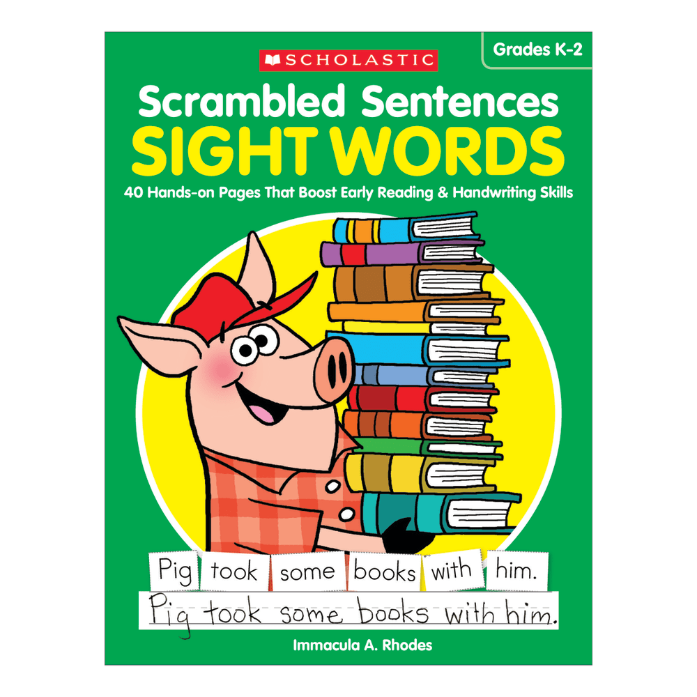 Scholastic Teacher Resources Activity Book Scrambled Sentences, Sight Words, Grades K-2