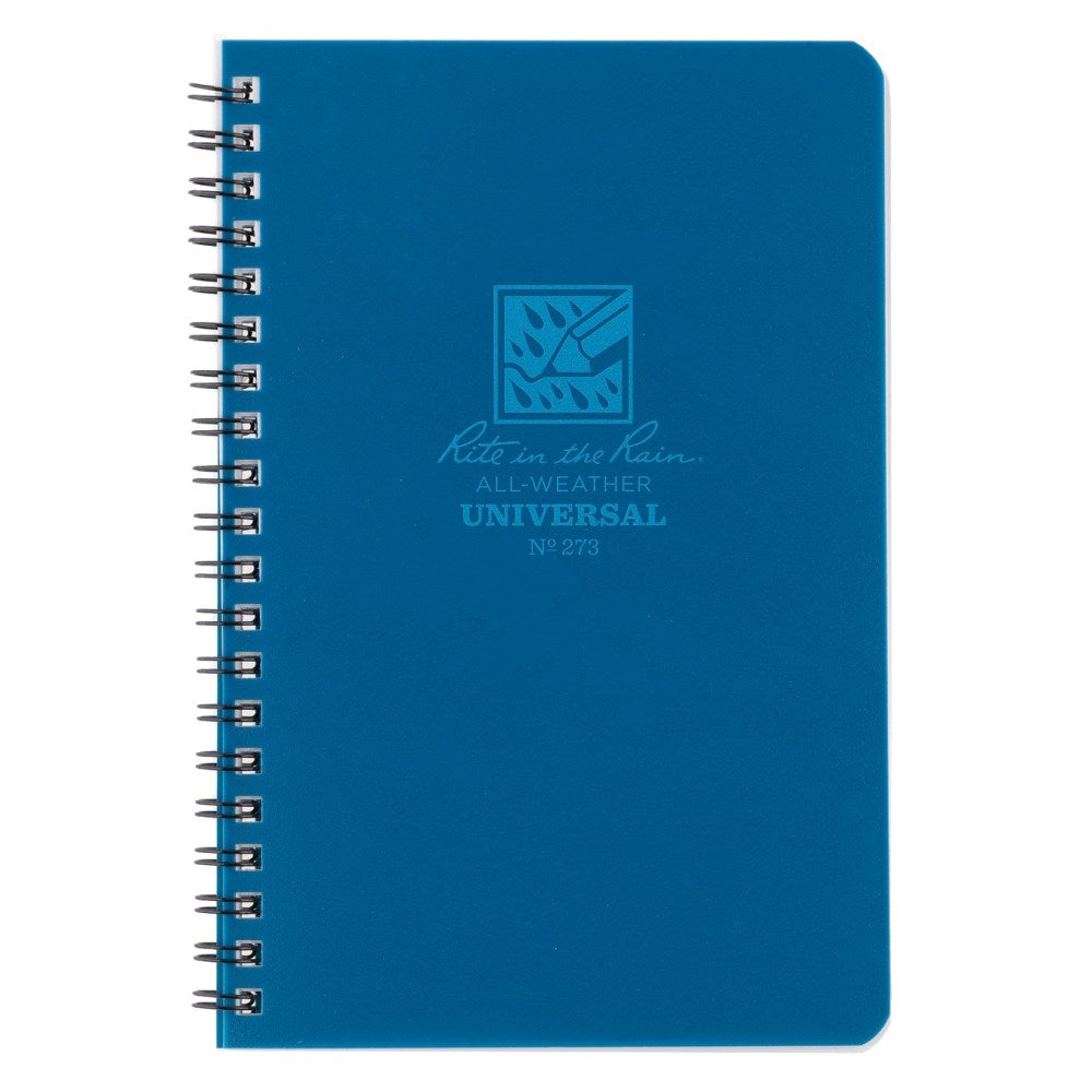 Rite in the Rain All-Weather Spiral Notebooks, Side, 4-5/8in x 7in, 64 Pages (32 Sheets), Blue, Pack Of 6 Notebooks