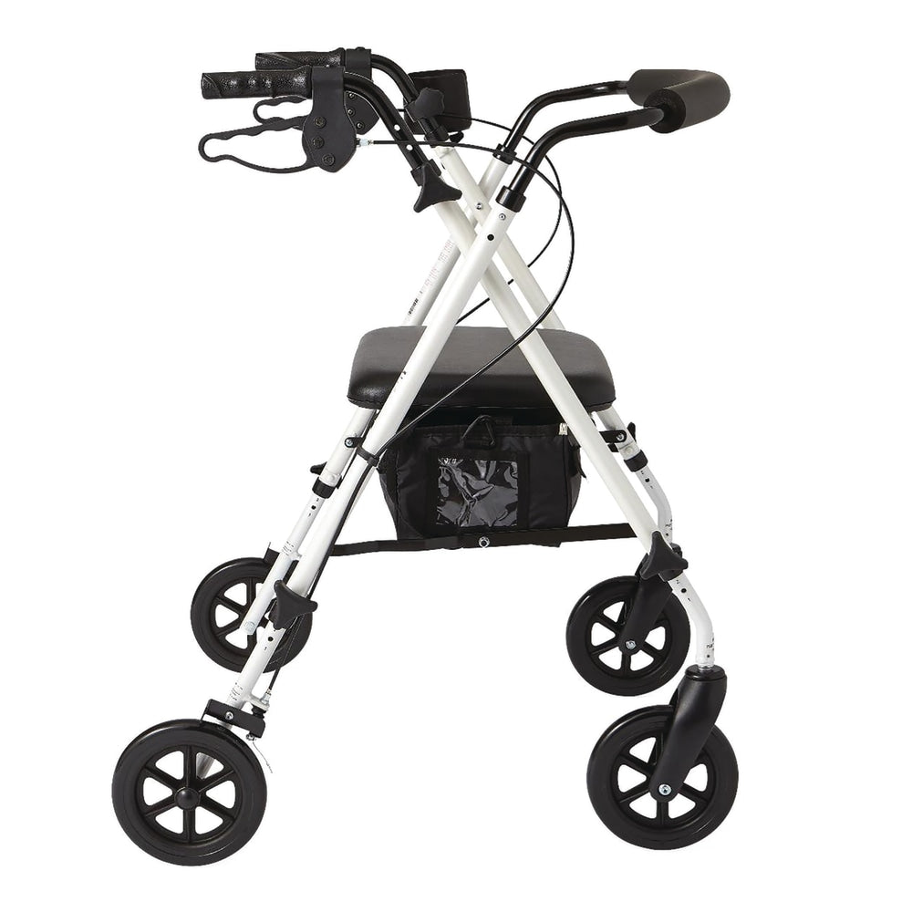 Medline Guardian Luxe Rollator, 7in Wheels, White