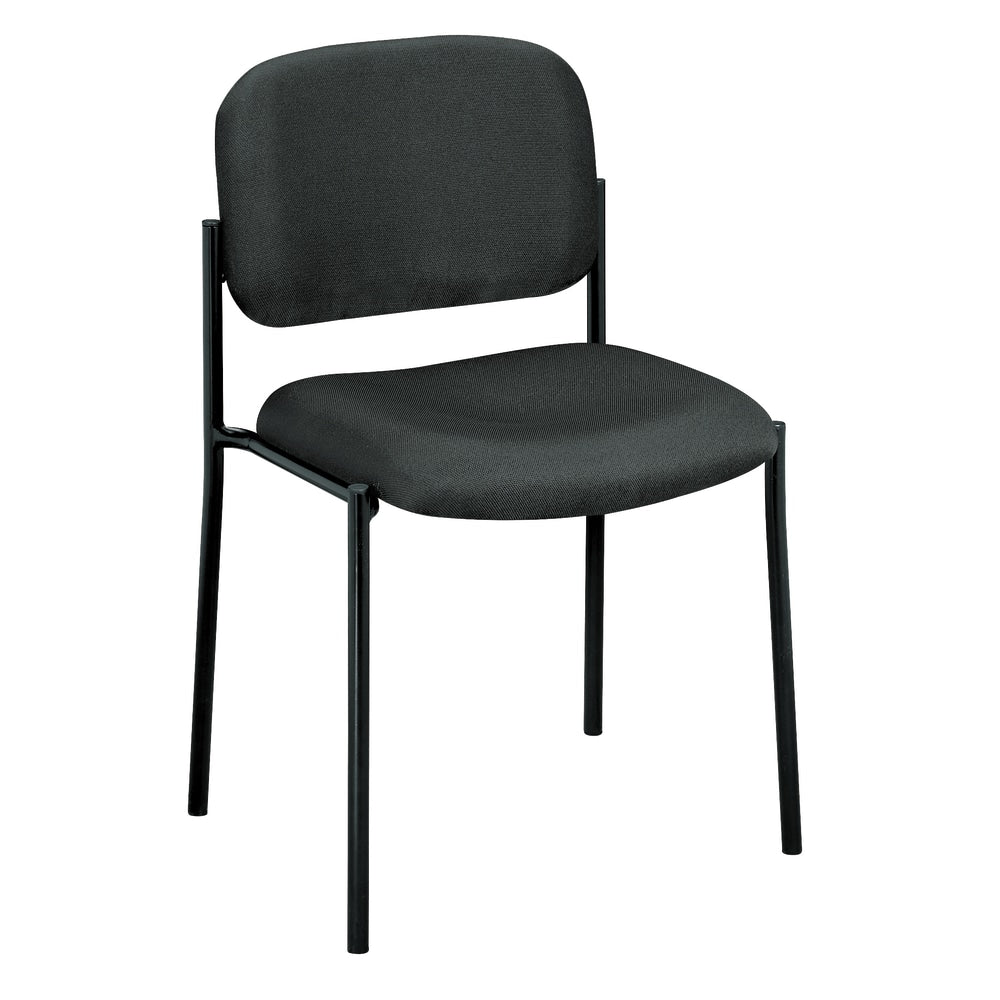 HON Scatter Stacking Guest Chair With Leg Base, Charcoal/Blackl