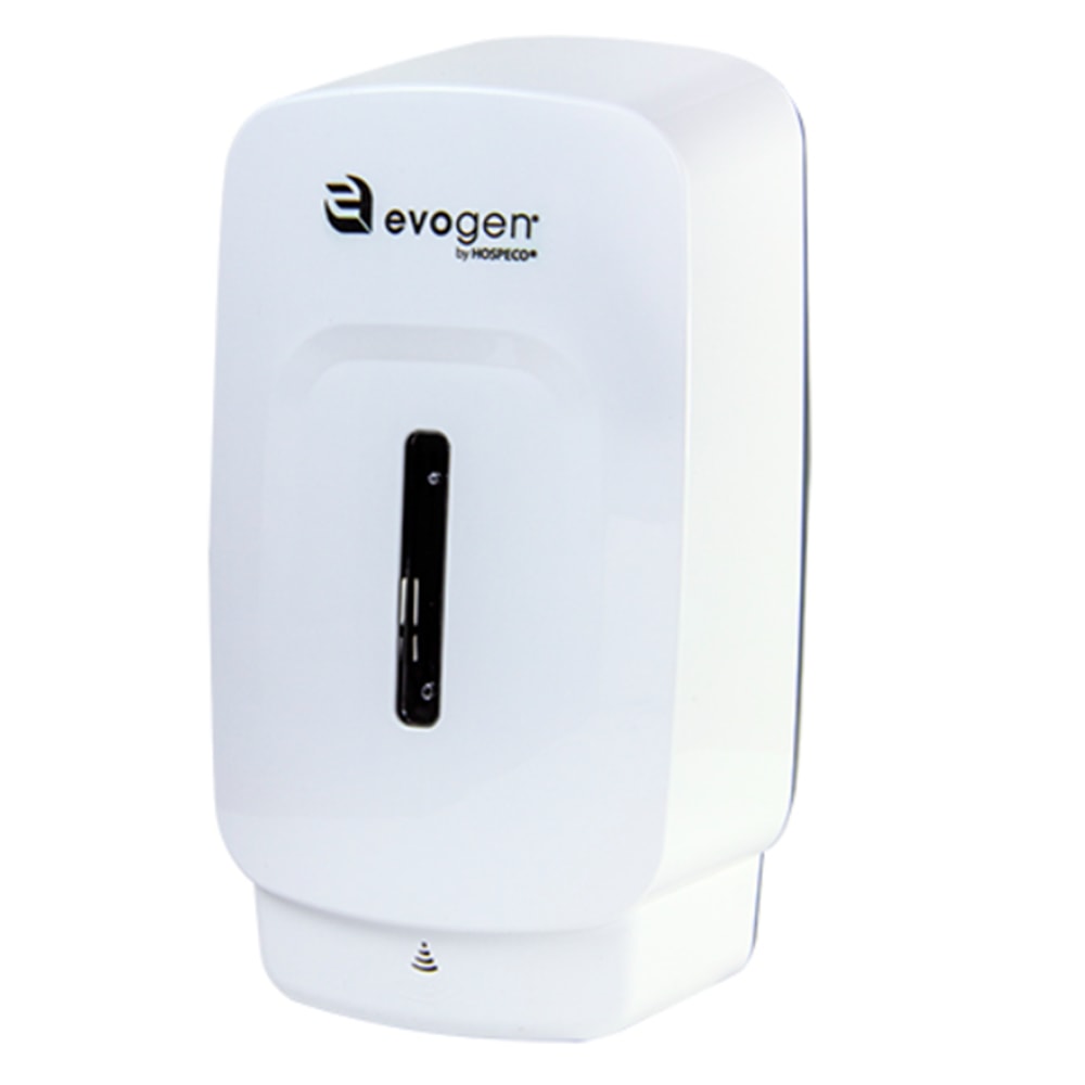 Hospeco EvoGen No-Touch Foam Wall-Mounted Toilet Seat Cleaner Dispenser, 9-1/2inH x 5-1/8inW x 4inD, White