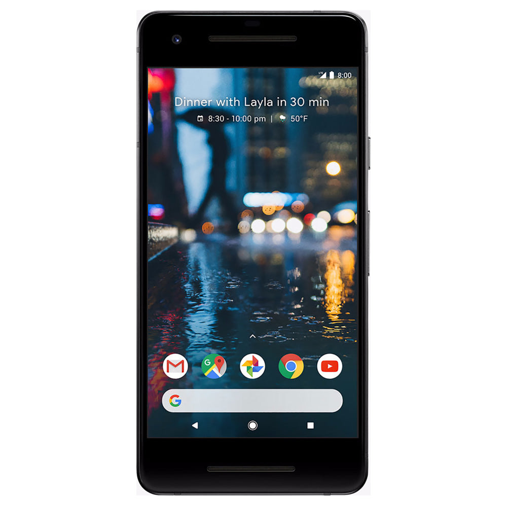 Google Pixel 2 Cell Phone, 128GB, Just Black, PGN100012