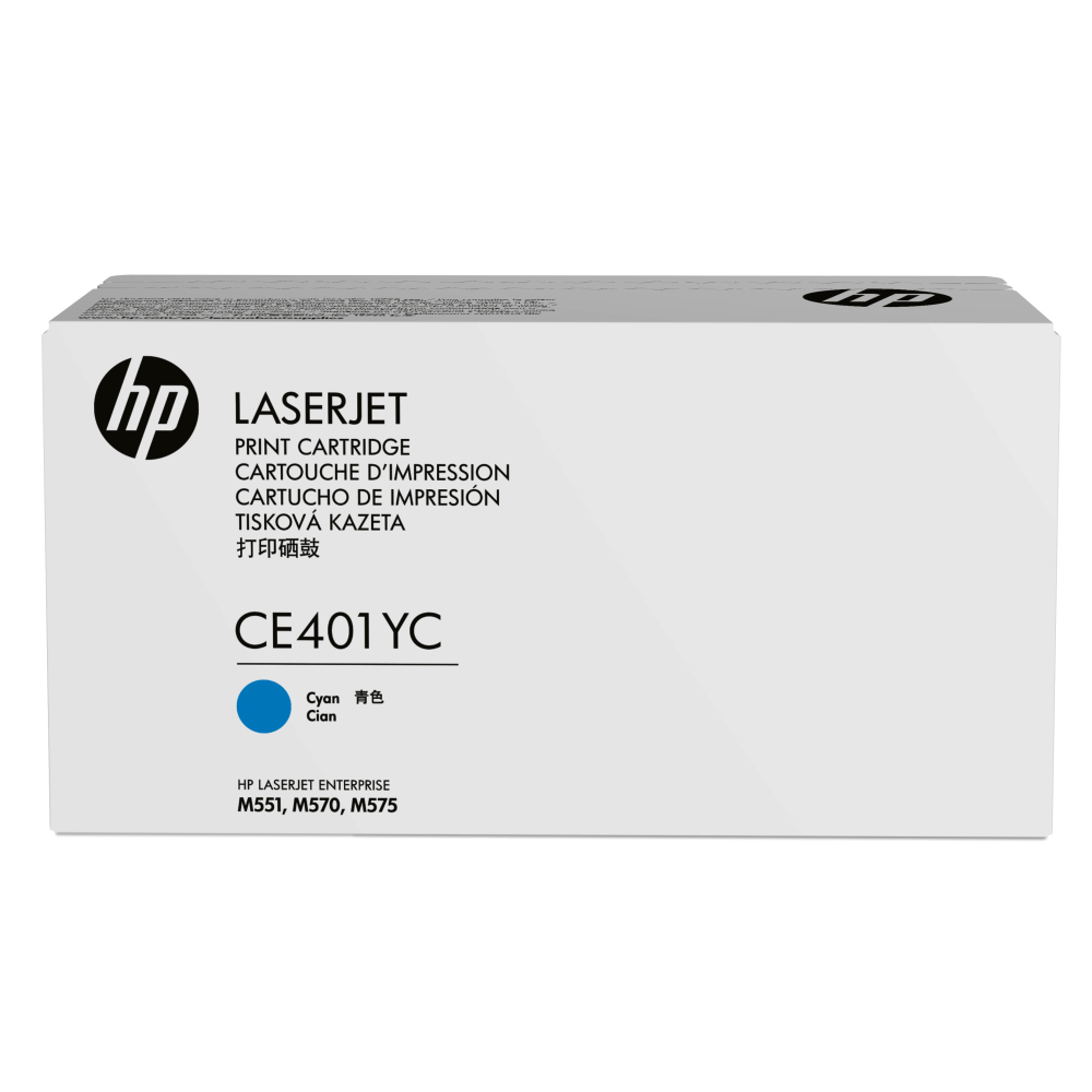 HP 507A Cyan Toner Cartridge, CE401YC