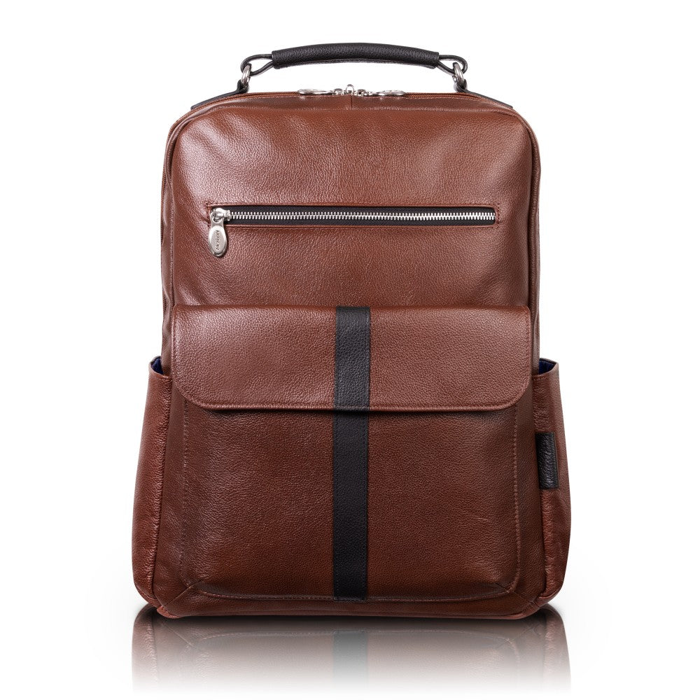 McKleinUSA Logan Backpack With 17in Laptop Pocket, Brown