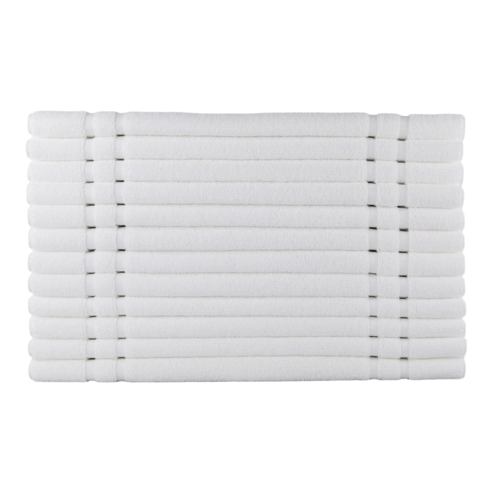 1888 Mills Crown Touch Bath Mats, 21in x 32in, White, Pack Of 60 Mats