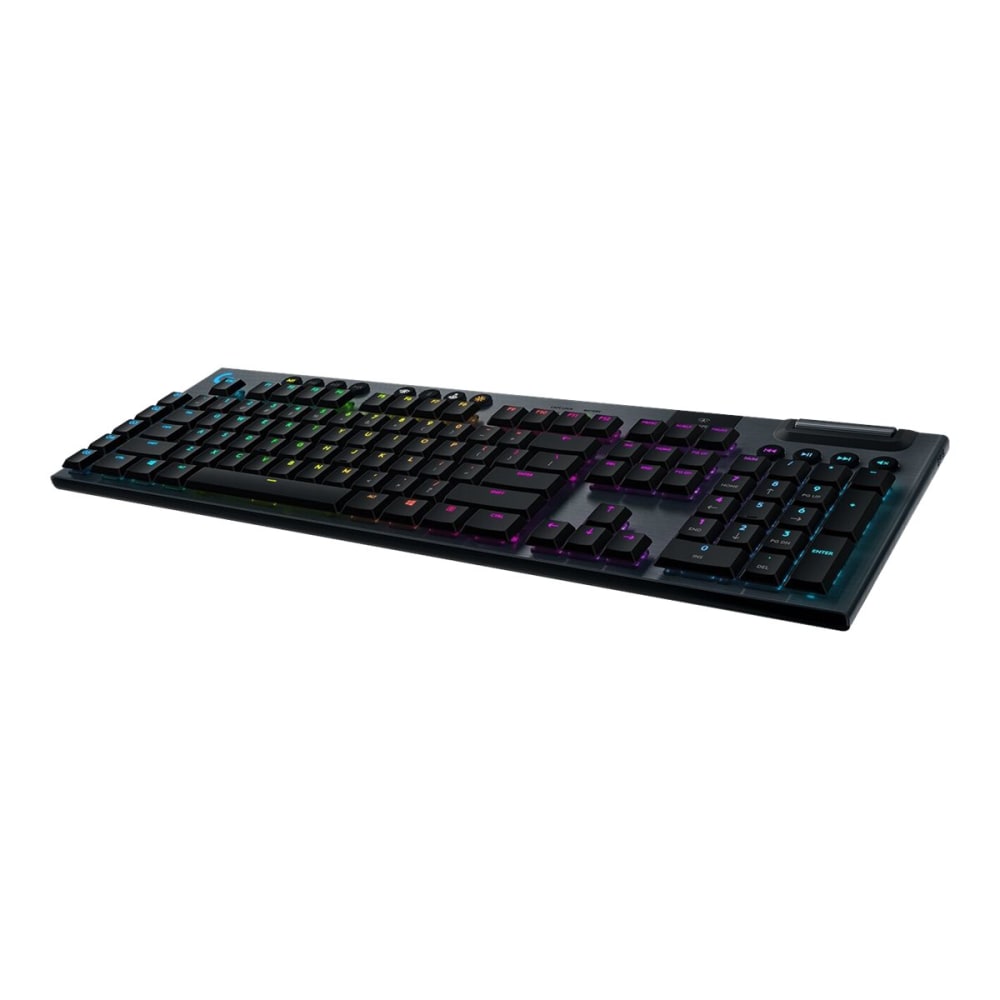 Logitech G915 Lightspeed Wireless RGB Mechanical Gaming Keyboard - Wireless Connectivity - Bluetooth/Wi-Fi - USB Interface Volume Control, Play/Pause, Skip, Mute, G-Key Hot Key(s) - Black